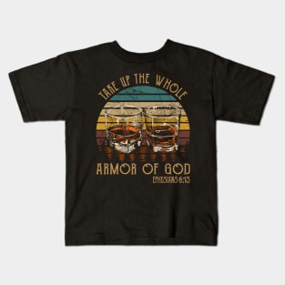 Take Up The Whole Armor Of God Whiskey Glasses Kids T-Shirt